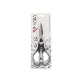 Kinvara Tijera de Cocina con Mango Negro 21x8x1.5 cm de Metal y Plástico PP – No Apto Lavavajillas (12 Unidades)