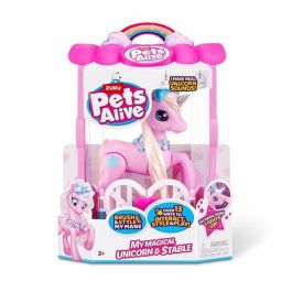 Zuru ZUR1705606632668 Unicornio Interactivo My Magical Unicorn Pets Alive con 13 Interacciones y Juegos