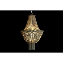 DKD Home Decor Lámpara de Techo Tradicional 50 x 73 x 50 cm Metal/MDF, E14 3 Bombillas