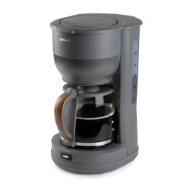 Domo DO754K Cafetera de filtro, 1.25 L, 10 tazas, Gris / Madera