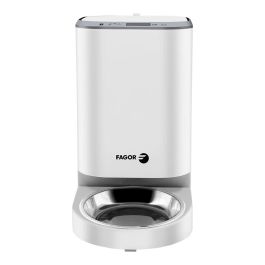 Fagor Comedero Automático para Mascotas Programable con Bol de Acero Inoxidable, Capacidad 4L/2kg