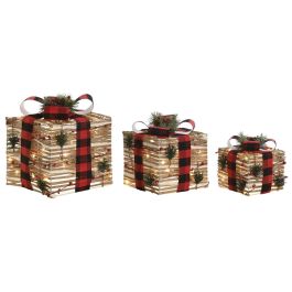 Regalo Navidad Alpina DKD Home Decor Natural Rojo 25 x 25 x 25 cm Set de 3 Precio: 57.49999981. SKU: B1476H7CW9