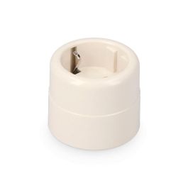 Solera Base de superficie T/TL tipo F 10/16A 250V redonda blanca 3500W