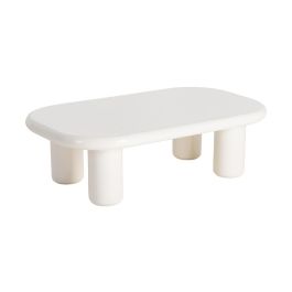 Mesa Centro Lacado Crema Dm Salón 118 X 68 X 37 cm