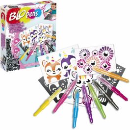 Lansay SET DE ACTIVIDAD BLOPENS KAWAII Marcadores que soplas para crear diseños