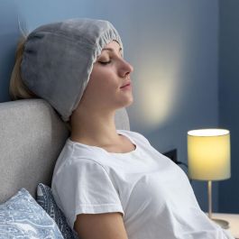 Innovagoods Gorro de Gel para Migrañas y Relajación, Gris, Talla Única con 4 Bolsas de Gel Extraíbles para Calentar o Enfriar