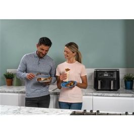 Ninja AF300EU Freidora de Aire 6 en 1 Dual Zone 7.6L, Cocina 2 Alimentos a la Vez, Max Crisp, Asar, Hornear, Deshidratar, Recalentar