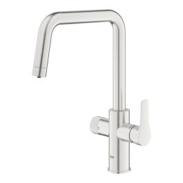 GROHE 30595DC0 Grifo Cocina con Filtro de Agua Supersteel, Caño Alto en U, Rotación 150°, Blue Pure Start GROHE 30595DC0 Grifo Cocina con Filtro de Agua Supersteel, Caño Alto en U, Rotación 150°, Blue Pure Start