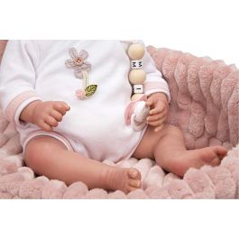 Muñecas Arias Muñeca Reborn Lola 40 cm Cuerpo Blando con Capazo Muñeco con Peso Español