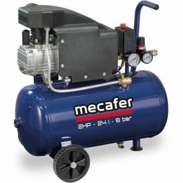 Mecafer 425793 Compresor de aire con depósito de 24 L, 2 HP y 8 bar, color azul Precio: 134.50000025. SKU: B1GG44LBLB