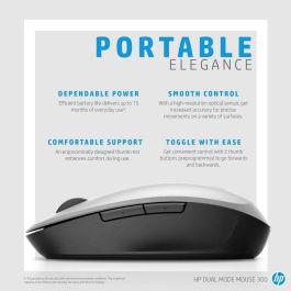 HP Ratón Inalámbrico Dual Mode para 2 PCs - Conexión Bluetooth o 2.4 GHz para Productividad Optimizada
