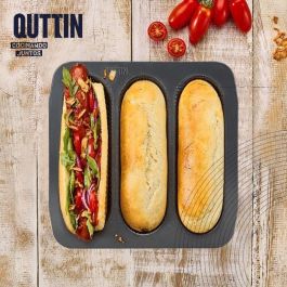Molde para 3 Baguettes Grandes Perforado 28x28 cm - Quttin (6 Unidades) Molde para 3 Baguettes Grandes Perforado 28x28 cm - Quttin (6 Unidades)