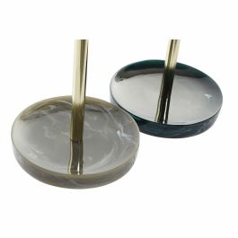 DKD Home Decor Espejo Glam Colección Glam Natural Verde Oscuro Gris Resina Metal 18 x 13 x 32 cm (2 Unidades)