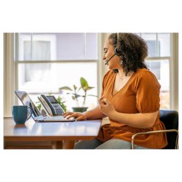 HP Poly Voyager 4320 Auriculares Inalámbricos Diadema con Certificado Microsoft Teams, Bluetooth 5.1, 47h Batería, Micrófono Boom, Negro