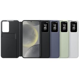Samsung Funda Smart View Wallet para Galaxy S24+, Cartera con Bolsillo para Tarjetas, Protección Rayones, Negro