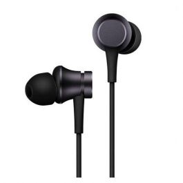 Xiaomi ZBW4354TY Auriculares Mi In-Ear Basic con Micrófono, Jack 3.5mm, Negros, Cable Plano Antienredos Aluminio