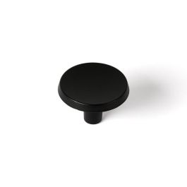 Blister con 2 pomos redondos para mueble fabricado en zamak acabado negro mate mod. 774 ø35mm rei