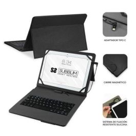 SUBBLIM Funda Tablet KEYTAB PRO USB 10,1" Black