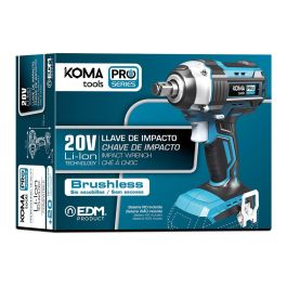 Koma Tools Llave de impacto 20V Brushless 280Nm, 0-2300rpm, luz de trabajo, motor sin escobillas, Pro Series