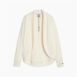 Chaqueta Deportiva para Mujer Puma Studio Unwind Long C Blanco Chaqueta Deportiva para Mujer Puma Studio Unwind Long C Blanco