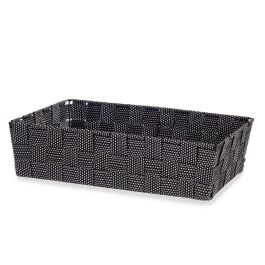 Kipit Cesta de Tela Rectangular sin Asas 34 cm Negro - Poliéster, 34x21x8.5 cm, 3.8 l (18 Unidades)