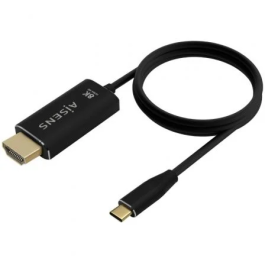 AISENS - CABLE CONVERSOR ALUMINIO USB-C A HDMI 2.1 8K@60HZ, USB-C/M-HDMI/M, NEGRO, 1.0M