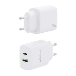 Cargador de Pared Aisens A110-0758/ 1xUSB Tipo-C/ 1xUSB/ 25W Cargador de Pared Aisens A110-0758/ 1xUSB Tipo-C/ 1xUSB/ 25W
