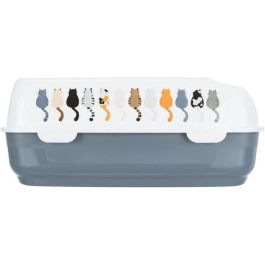 TRIXIE Caja de arena Delio - Borde - 38 × 20 × 50 cm - Estampado gris y blanco TRIXIE Caja de arena Delio - Borde - 38 × 20 × 50 cm - Estampado gris y blanco