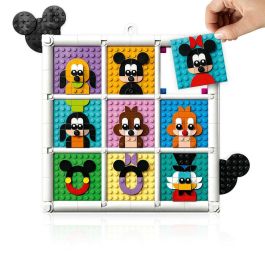 LEGO Disney 43221 100 años de iconos de Disney, creación de arte de pared con Mickey Mouse para niños