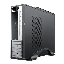 Phoenix Caja de Ordenador Micro ATX ITX SLIM con Fuente 300W 80+ Integrada, USB 3.0/2.0, Ventilador 80mm y Soporte Vertical