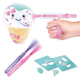 Canal Toys Food'tastic Aerógrafo Peluche Mini con Rotuladores Perfumados y Plantillas para Decorar - AIR 071