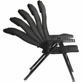 Soplair Sillón Mayor Negro de Confort, Respaldo Regulable 5 Posiciones, Lona 3D Mesh, Aluminio Gris Oscuro