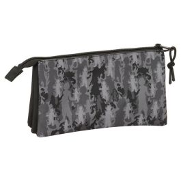 SAFTA Portatodo Dragon Ball triple con 3 compartimentos separados y bolsillo interior con cremallera 22x3x12cm