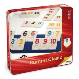 Cayro Juego Rummi Classic Caja de Metal 27x27x5,7 cm Fichas Plástico para 2 Jugadores Edad +8 Años