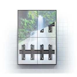 B-Tech BT8390 Carril de Montaje Horizontal, 1000 mm, Negro