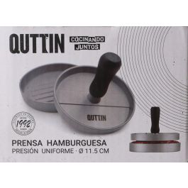 Quttin Prensa Hamburguesa de Metal 12 x 9 cm 221 gramos (12 Unidades)