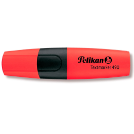Pelikan Rotulador Textmarker 490 Fluorescente Rojo Trazo 1-5mm con Empuñadura Cómoda y Tinta de Base Agua