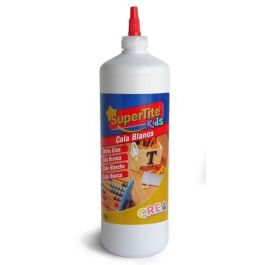 Supertite Cola blanca escolar, bote 1kg A2718 - Pegado de tejidos, cartón, corcho, papel, madera Precio: 5.68999959. SKU: B1F6CD3QX3