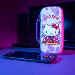 Konix Estuche protector y de transporte Hello Kitty Nintendo Switch 2 - Guarda accesorios - Estampado 3D - Rosa