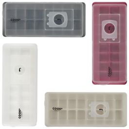 Cook Concept Molde 16 Cubitos Con Tapa Plástico Colores Surtidos Fácil de Transportar 26x11 cm