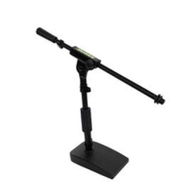 SBG Pie de Micrófono Compacto de Escritorio, Perfil Bajo, Altura Regulable para Podcasts y Streaming, Base Antideslizante