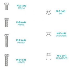 TOOQ SOPORTE FIJO PARED PANTALLAS 37"-80", NEGRO