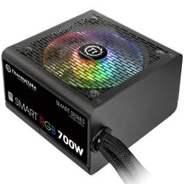 Thermaltake Smart RGB Fuente de Alimentación ATX 700W con Certificación 80 PLUS para PC, Conector 20+4 Pin, Ventilador Activo 12cm, Color Negro