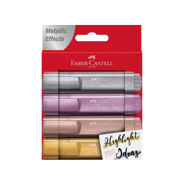 Faber Castell Marcador Textliner 46 Surtido Metálico -4U-