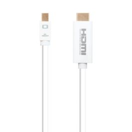 Nanocable Cable Conversor Mini DP a HDMI Blanco 2.0m Soporta 4Kx2K DisplayPort 1.2a HDMI 1.4b