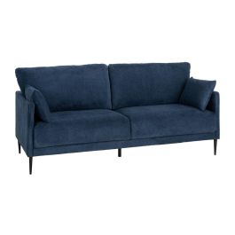 Sofá Azul Tejido Salón 191 X 80 X 88 cm