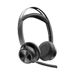HP Poly Voyager Focus 2-M Auriculares USB-C-C Inalámbricos y Alámbricos para Oficina, Cancelación Activa de Ruido, Certificado para Microsoft Teams, Negro