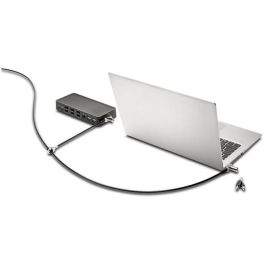 Kensington Candado de seguridad 3 en 1 universal Twin Head con cable y llave de acero al carbón para portátiles