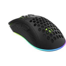 GENESIS Krypton 555 Ratón Gaming Óptico Pixart PAW3333 8000 DPI RGB Ultraligero 70g Ergonómico Mano Derecha USB