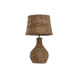 DKD Home Decor Lámpara Sobremesa Balines Fibra Metal Natural 38 x 66 x 38 cm